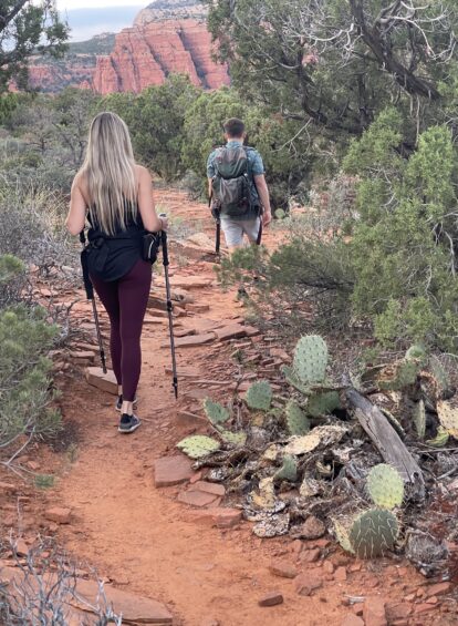 hikers on trail