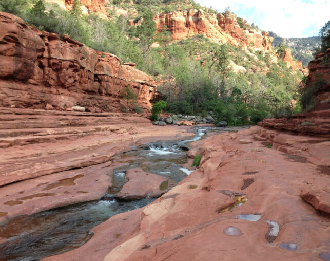 Slide Rock State Park - red rock canyon with water running through