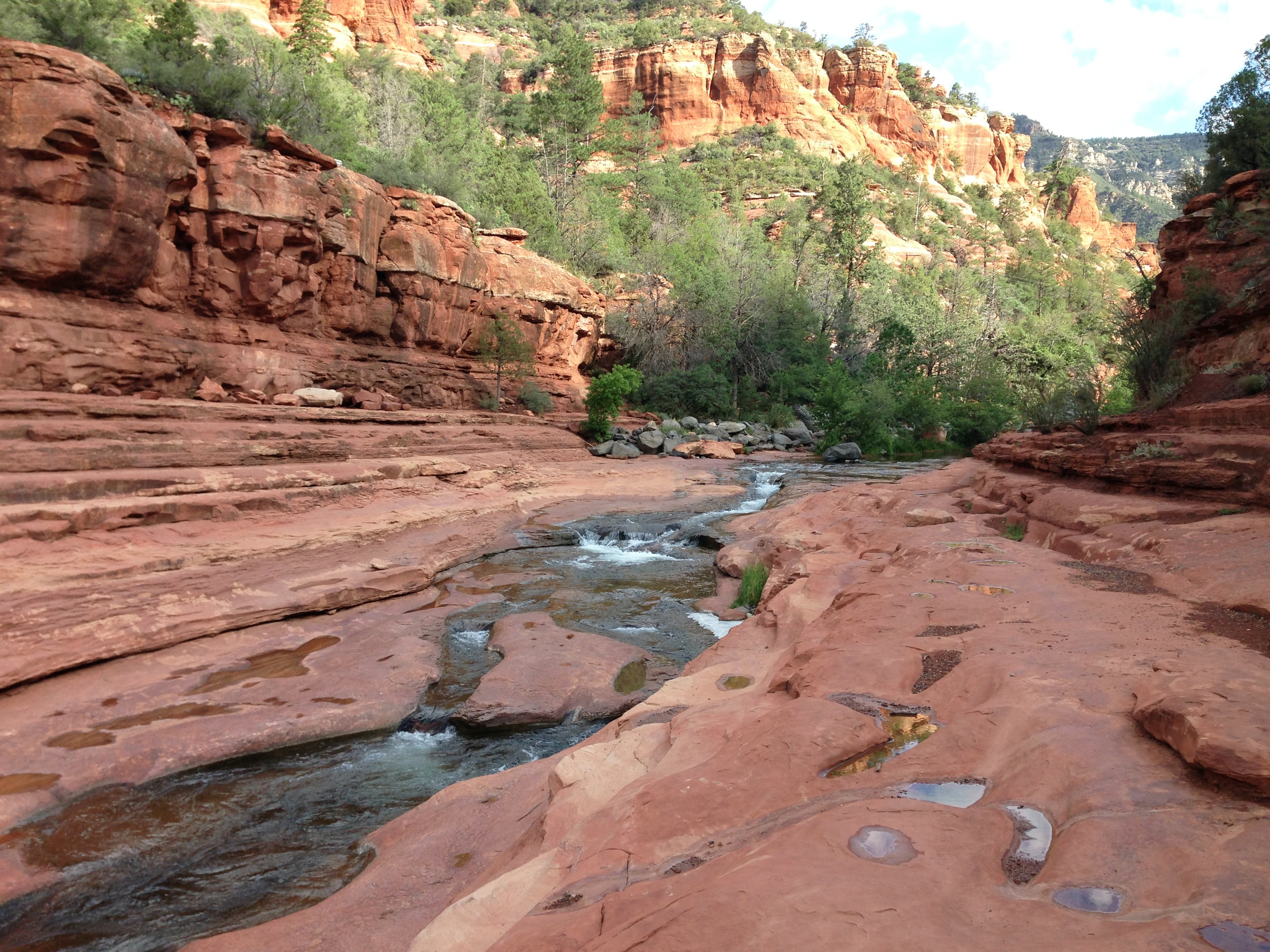 Slide Rock State Park - red rock canyon with water running through