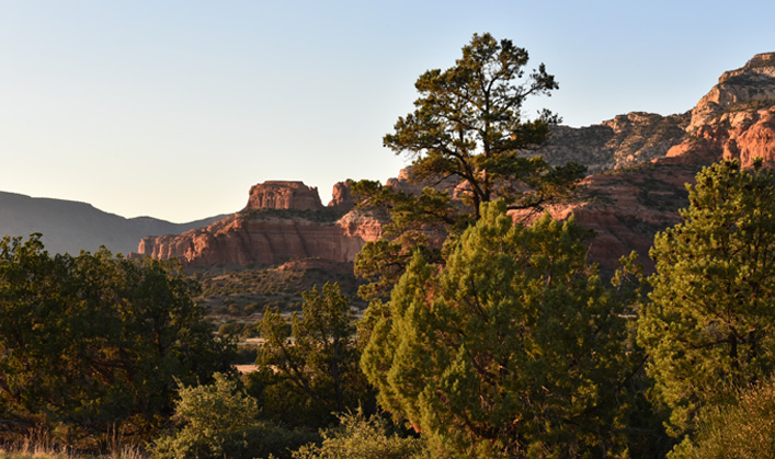 sunset hike view