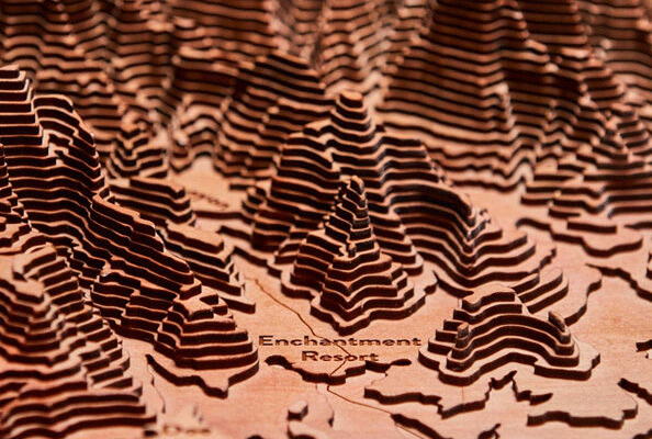 Topographic model of Boynton Canyon