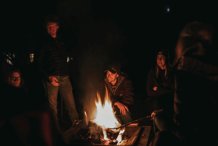 guests around firepit