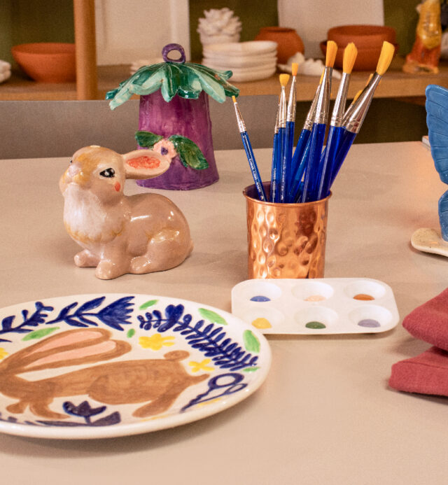 Easter bunny pottery