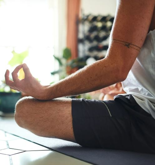 man meditating