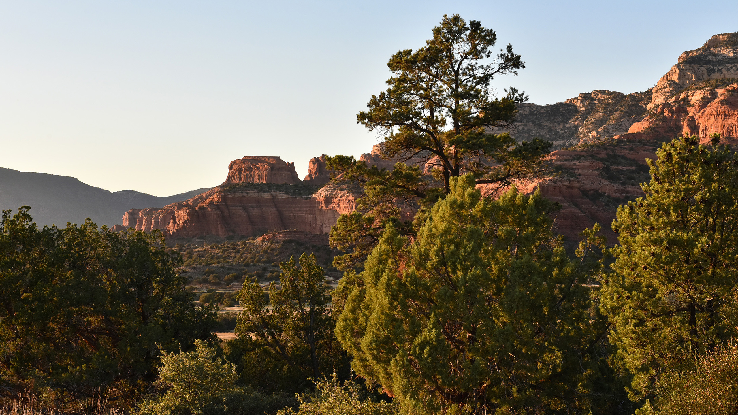 sunrise on red rocks