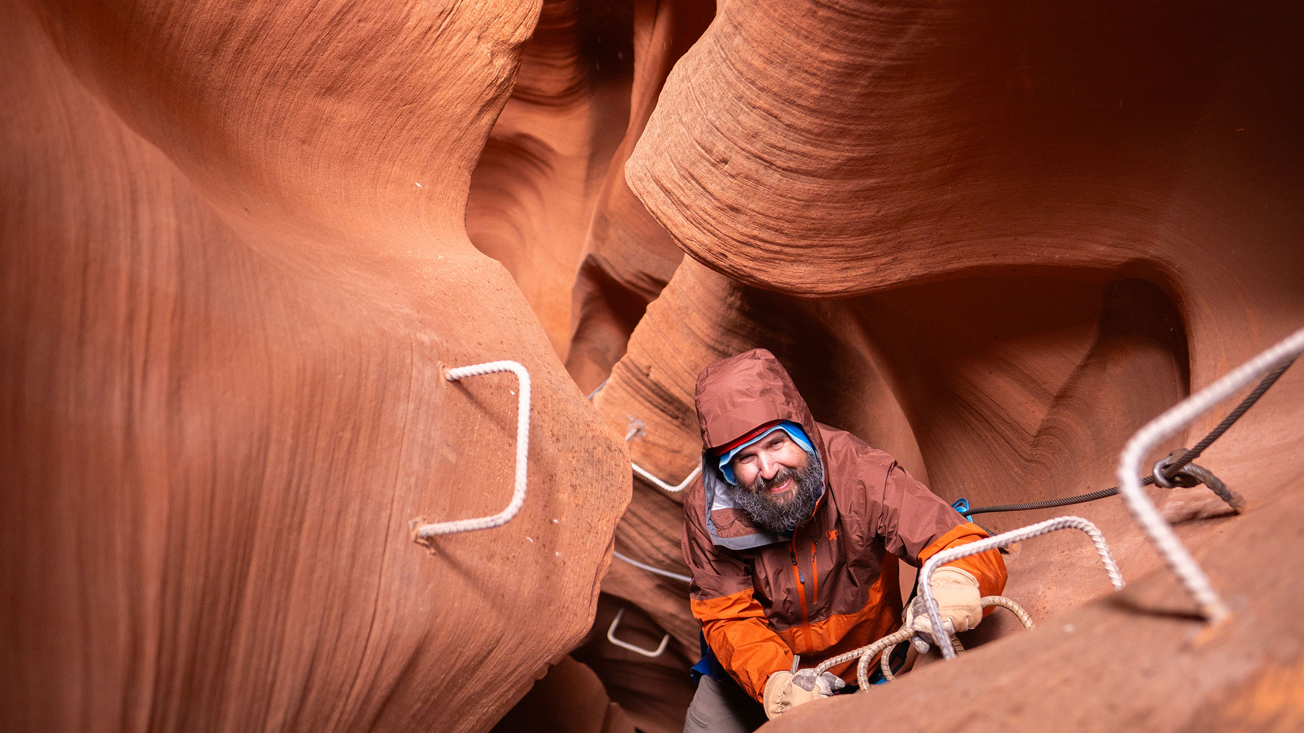 via ferrata tour in antelope canyon