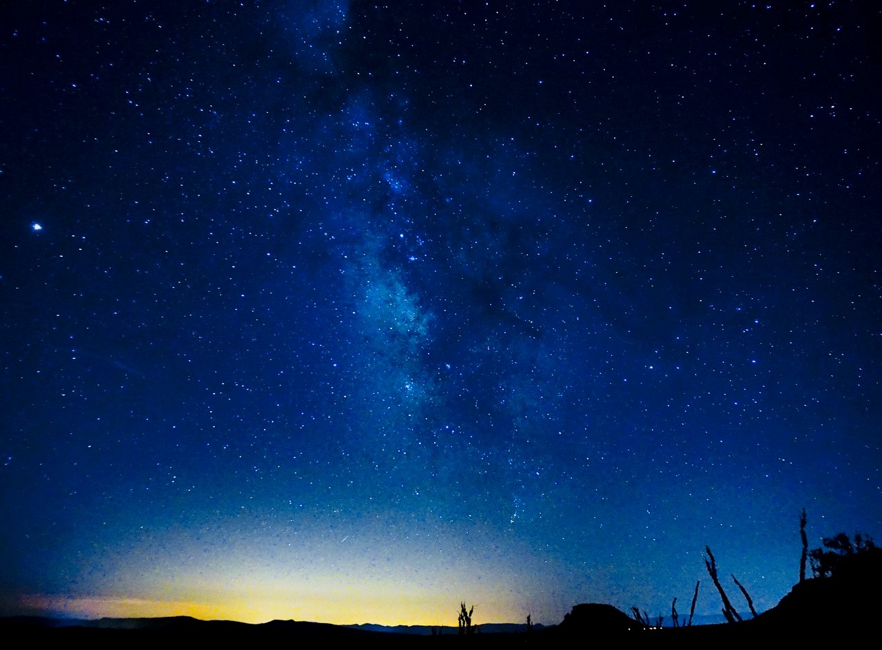 hiking under the stars